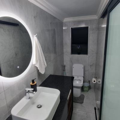 Ensuite bathroom with large shower
