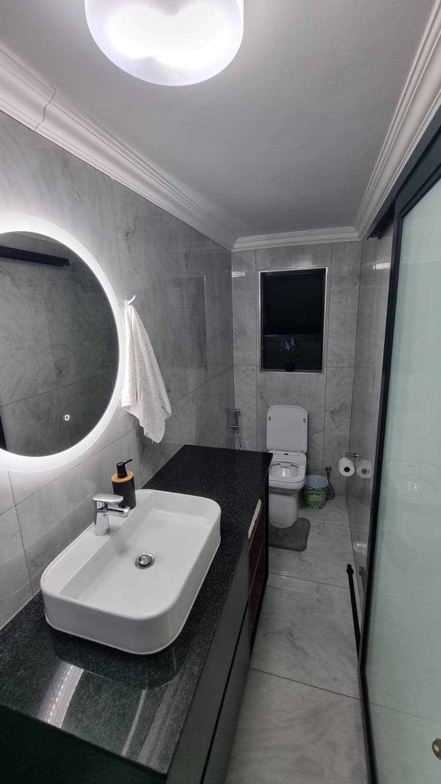 Ensuite bathroom with large shower