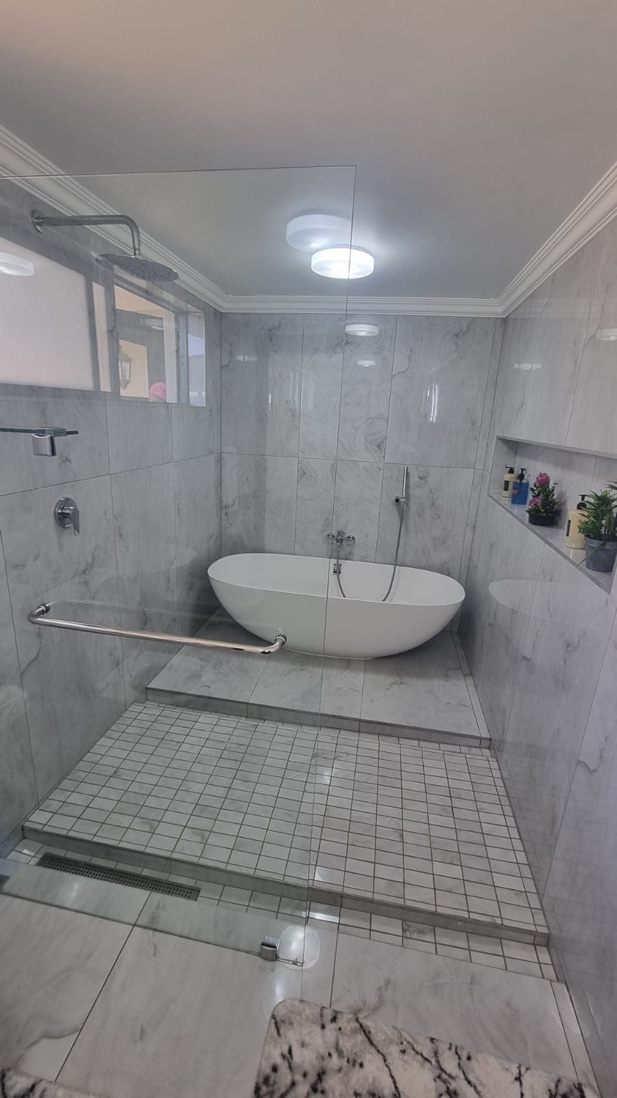 Shower and bathtub