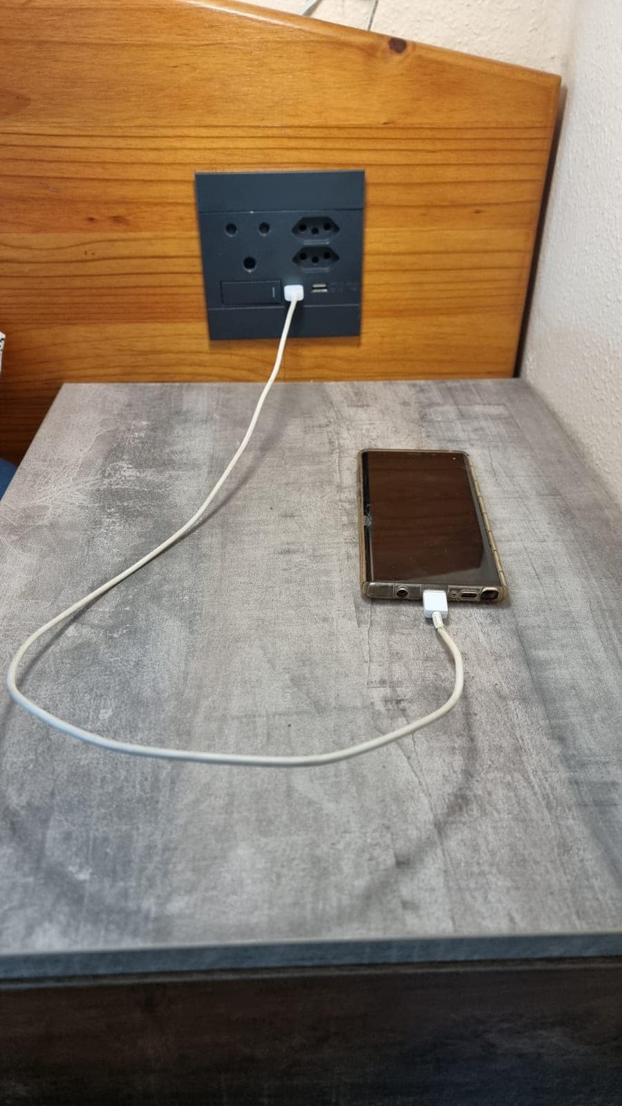 Bed side stands with USB chargers and plugs for electric blanket