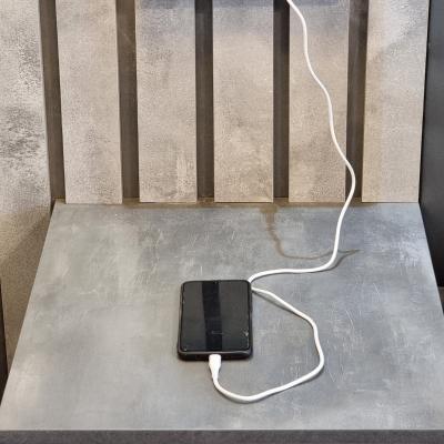 Floating side pedestals with USB plugs